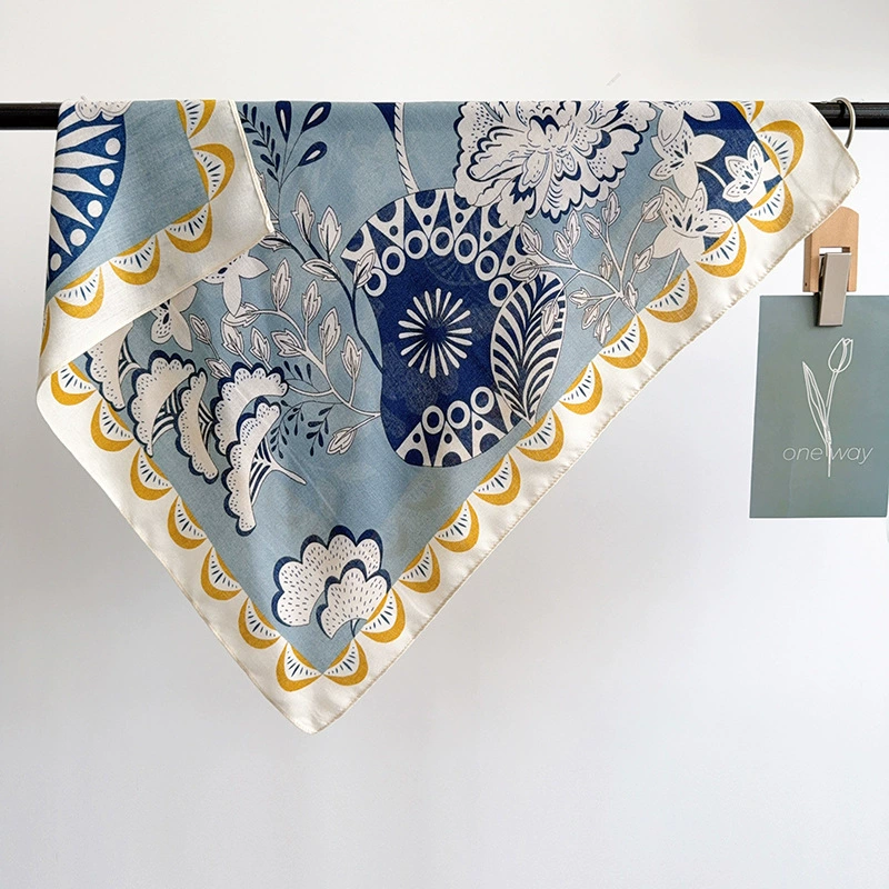 68cm Silk-Look Square Scarf