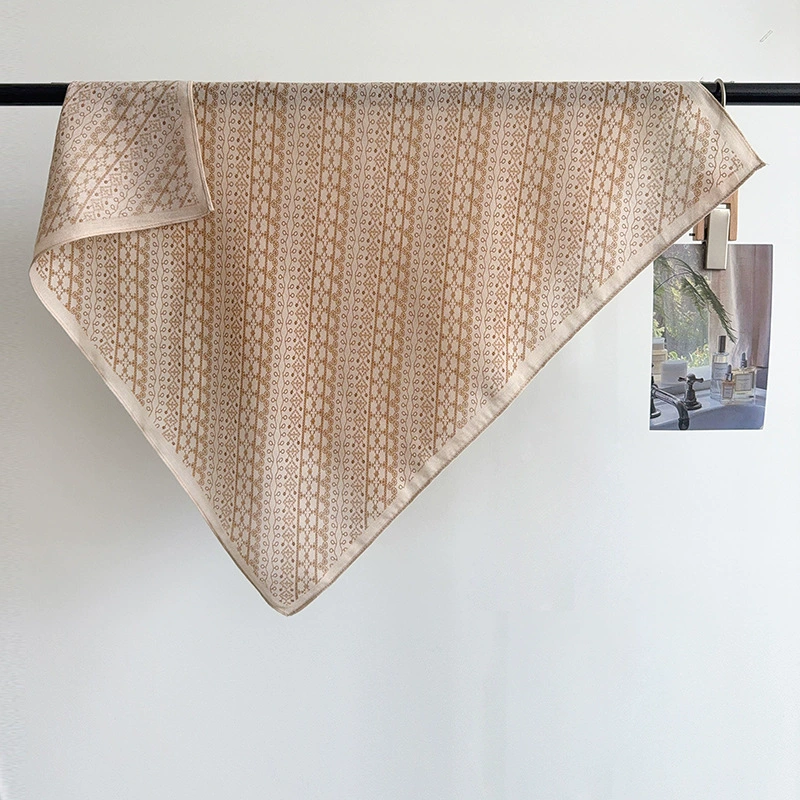 Herringbone Silk-Look Square Scarf view 2