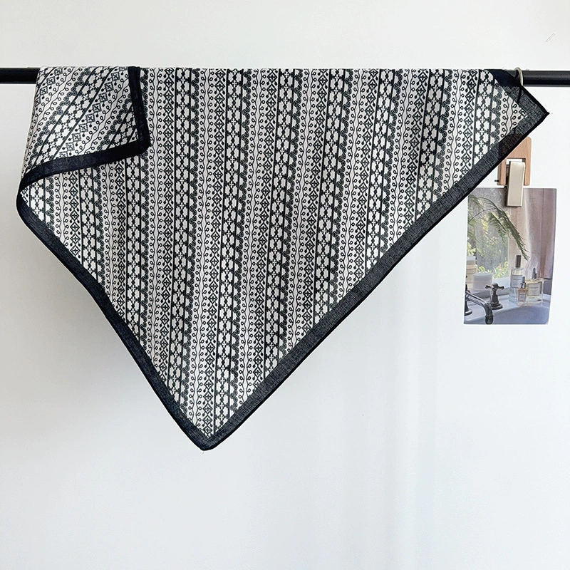 Herringbone Silk-Look Square Scarf view 3