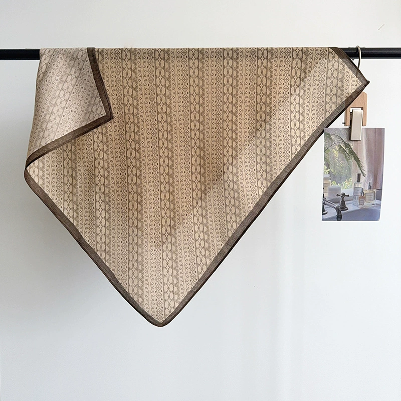 Herringbone Silk-Look Square Scarf view 4