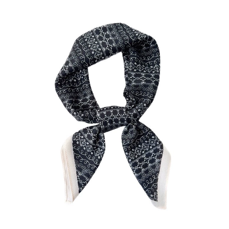 Herringbone Silk-Look Square Scarf view 5