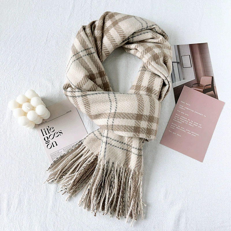 Plaid Winter Scarf view 8