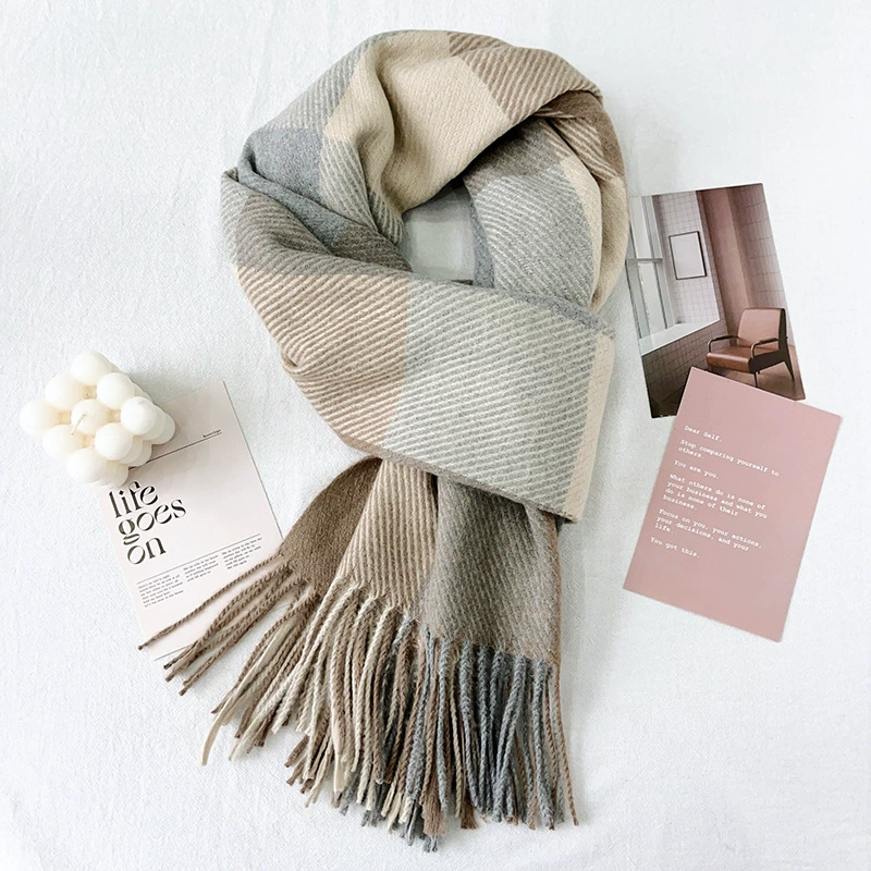 Plaid Winter Scarf view 8