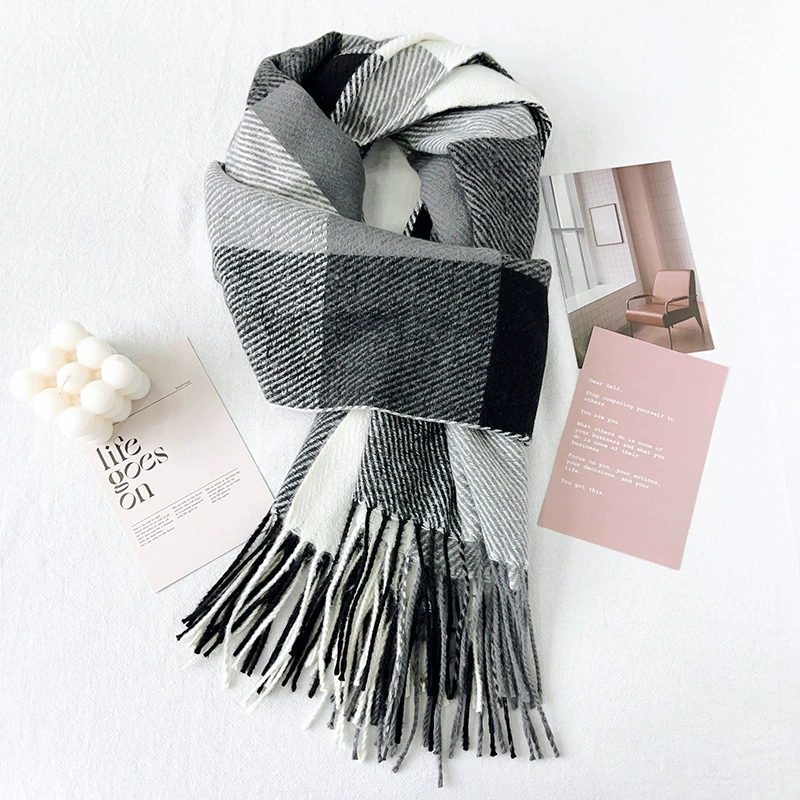 Plaid Winter Scarf view 11