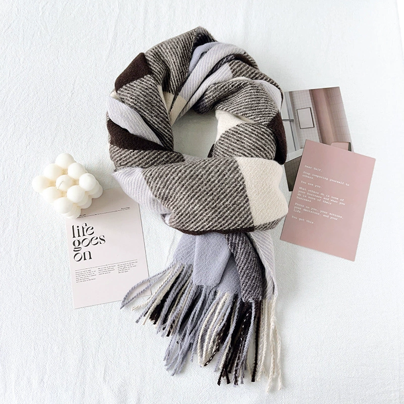 Plaid Winter Scarf view 12