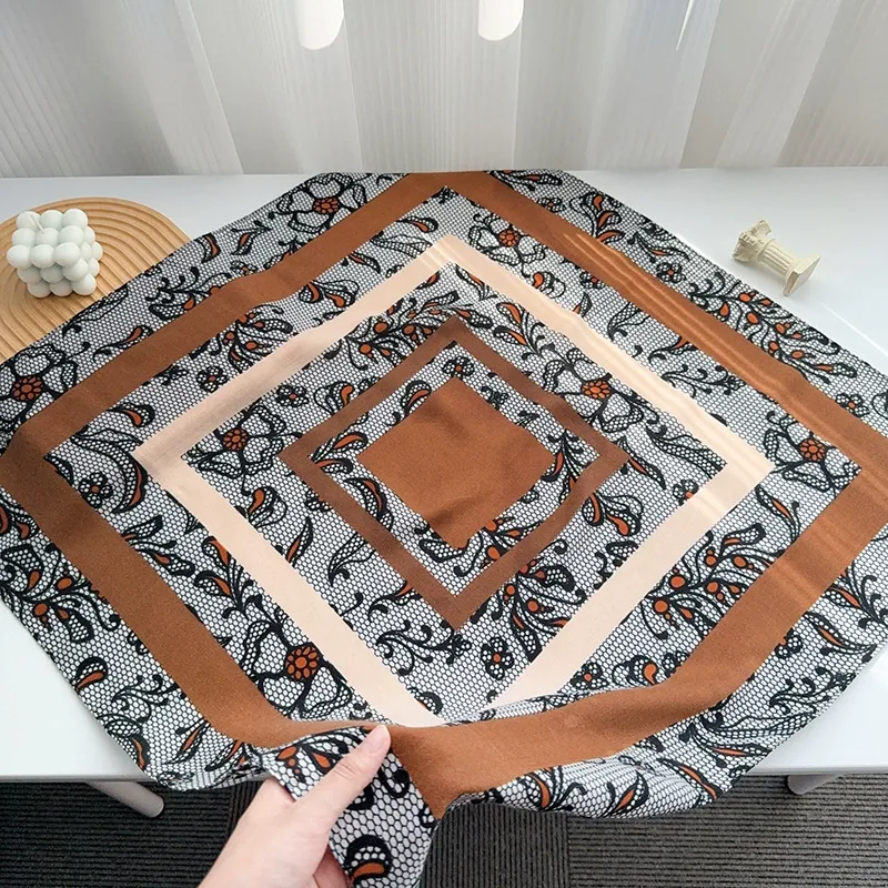Vintage Herringbone Square Scarf