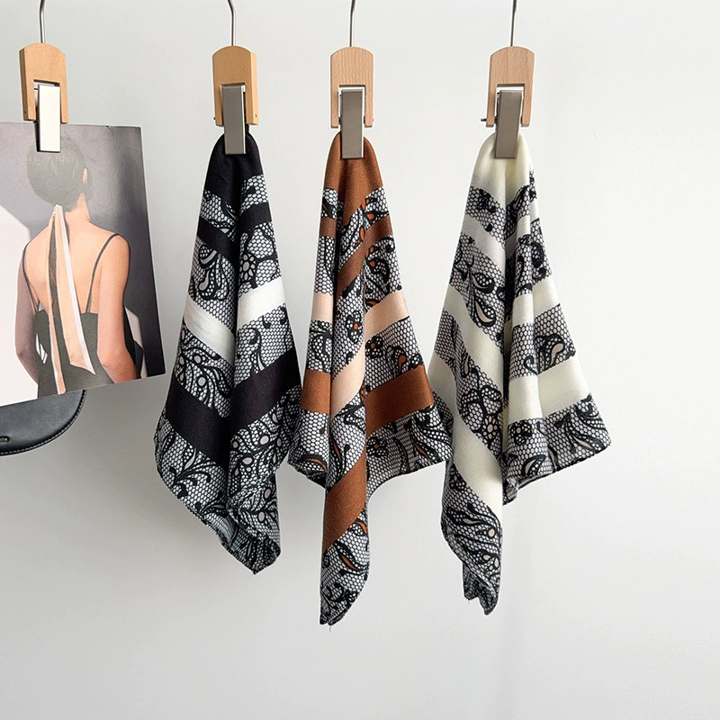 Vintage Herringbone Square Scarf view 4
