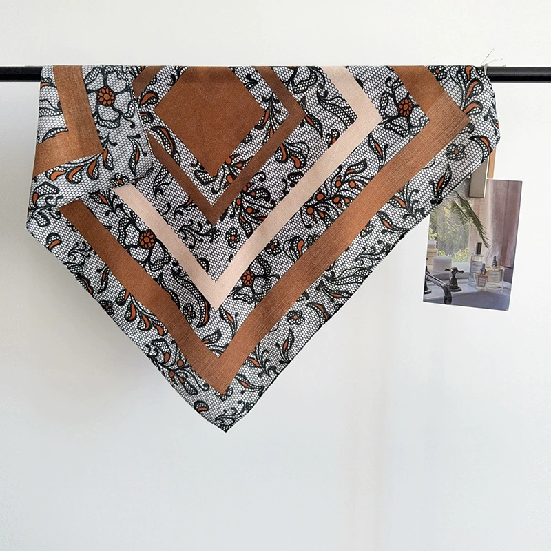 Vintage Herringbone Square Scarf view 6