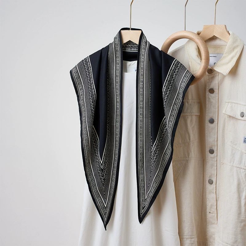 Solid Color Triangle Scarf for Women view 7