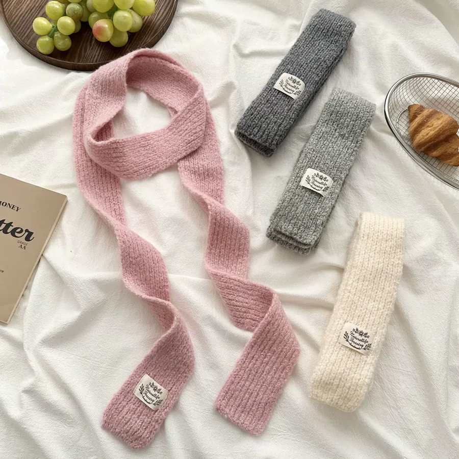 Wool Blend Knit Scarf