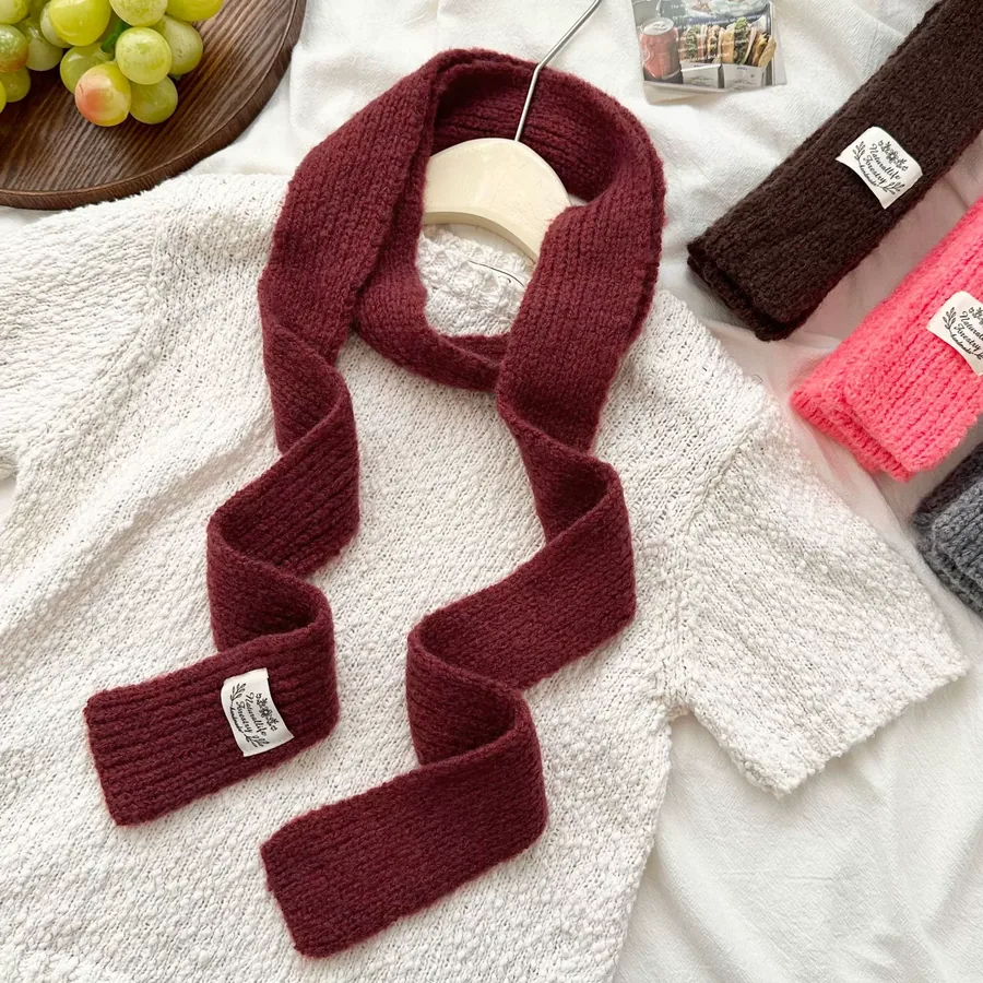 Wool Blend Knit Scarf view 4