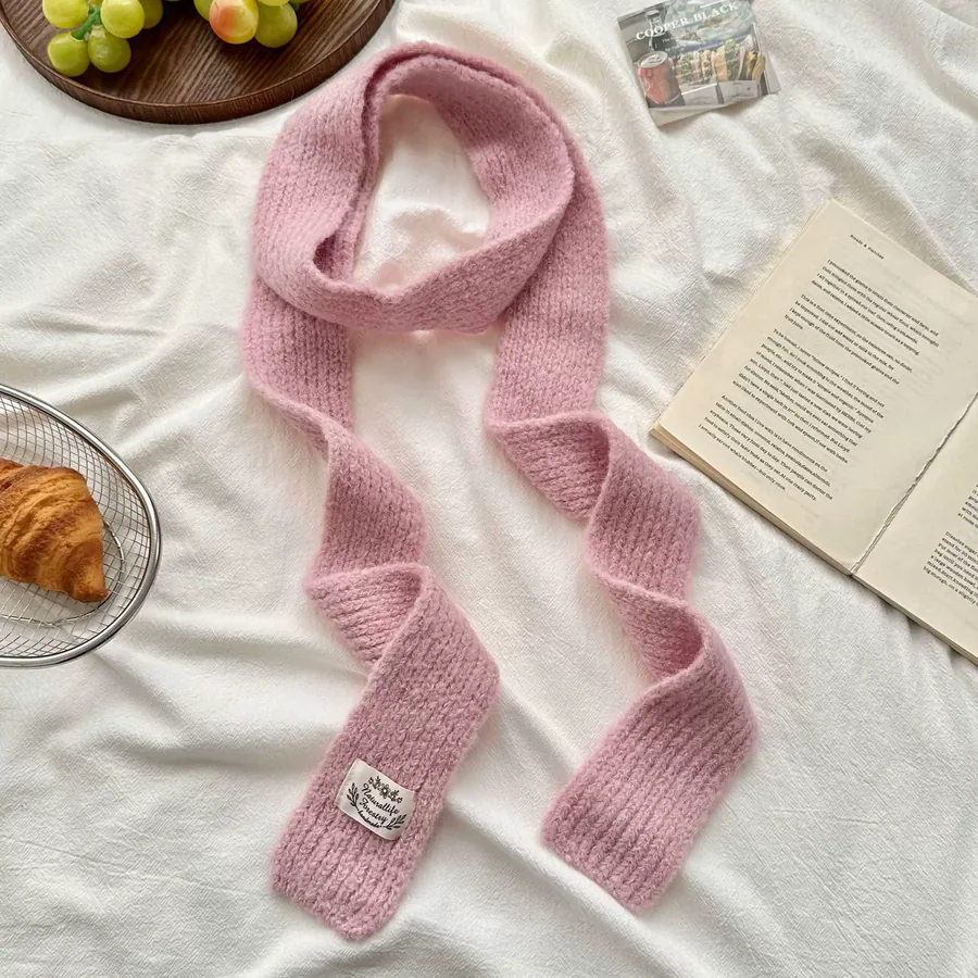 Wool Blend Knit Scarf view 7