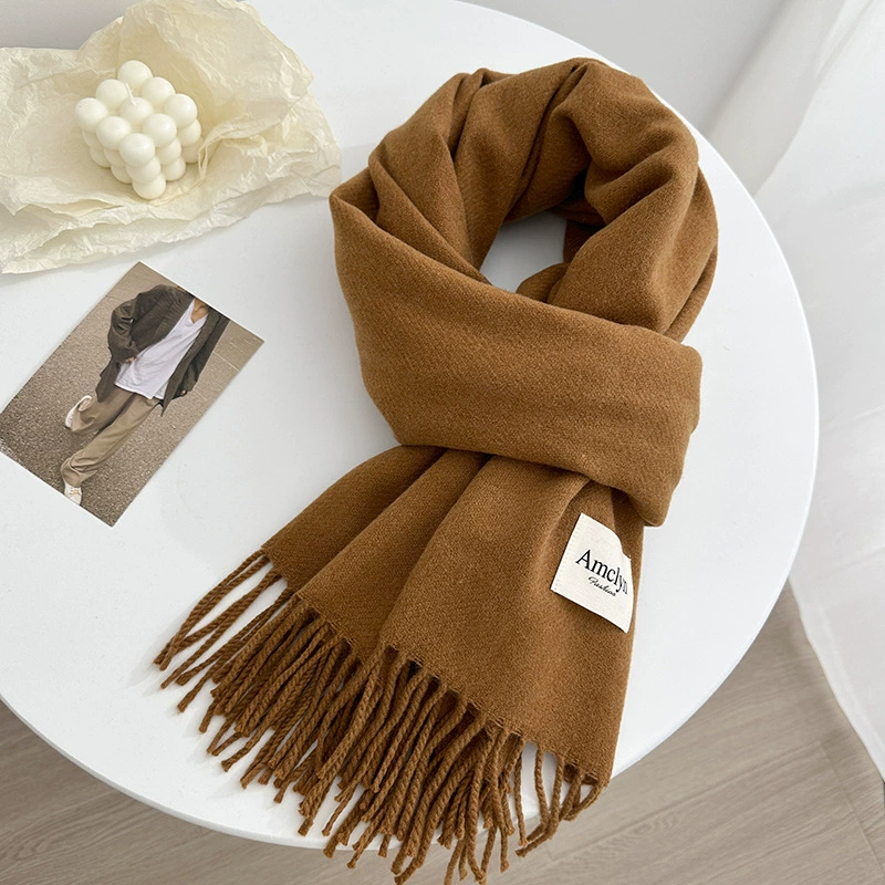 Red Wool Winter Scarf view 4