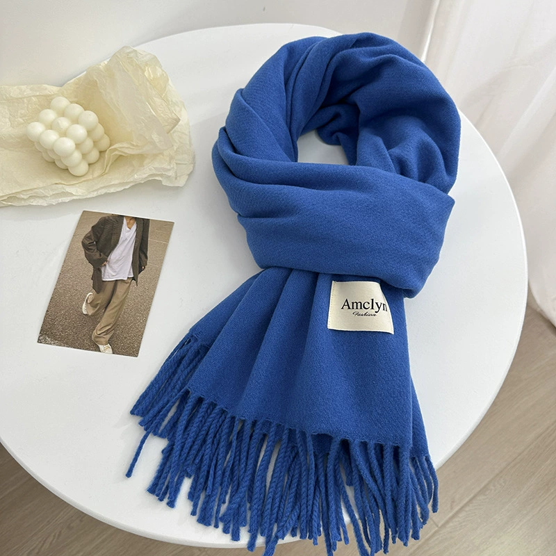 Red Wool Winter Scarf view 8