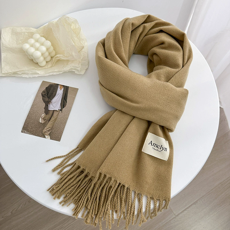 Red Wool Winter Scarf view 9