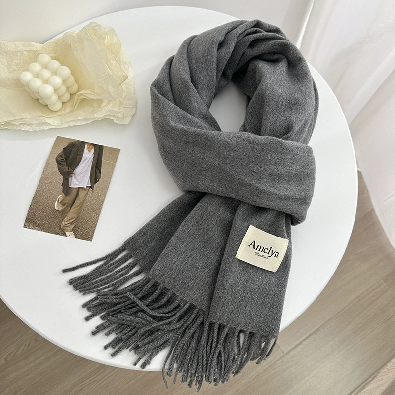 Red Wool Winter Scarf view 10
