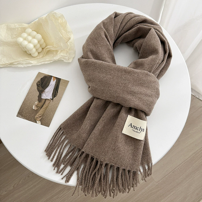 Red Wool Winter Scarf view 11