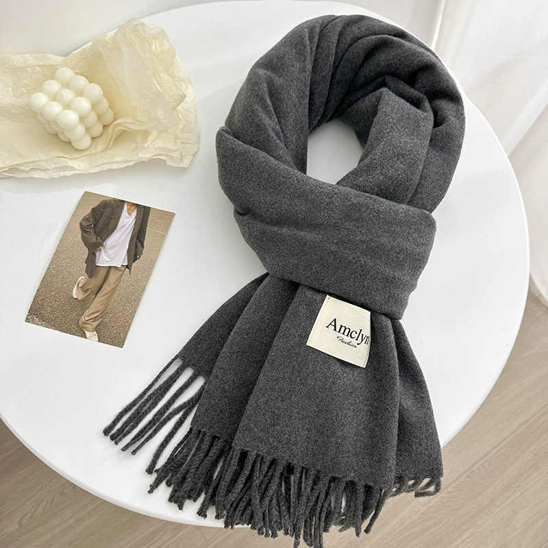 Red Wool Winter Scarf view 12