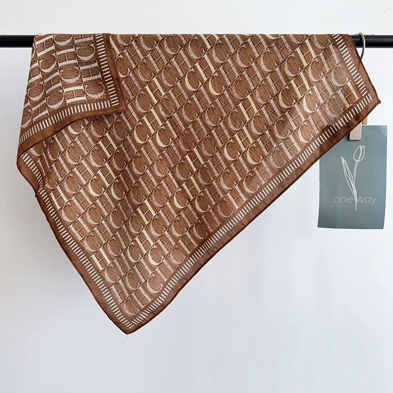 Printed Silk-Look Square Scarf