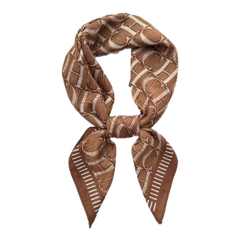 Printed Silk-Look Square Scarf view 5