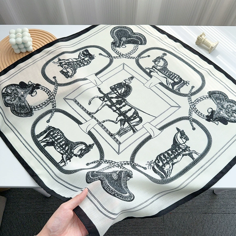 Vintage Horse Silk-Look Square Scarf view 2