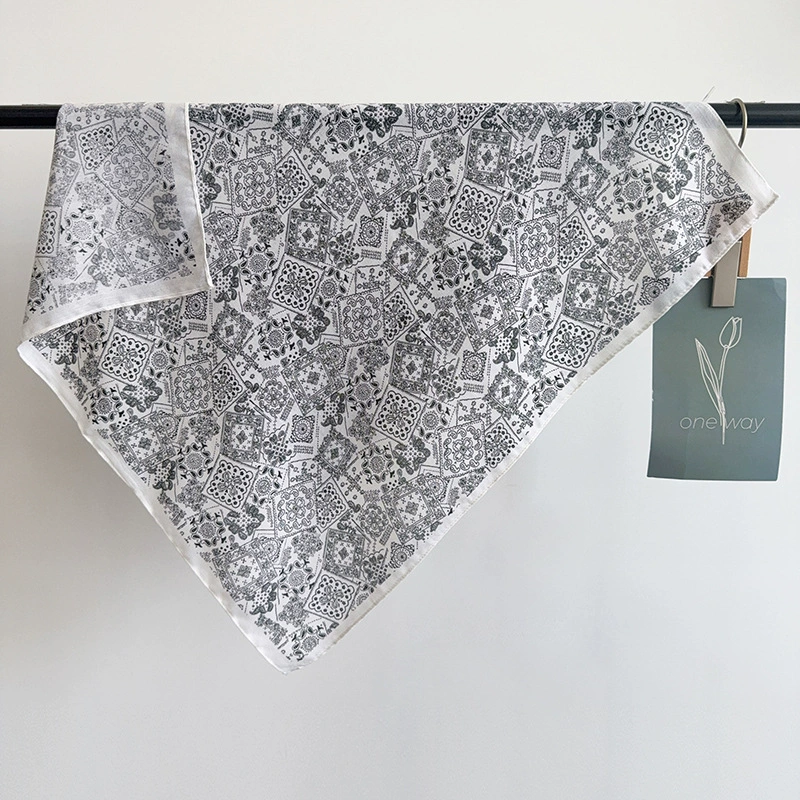 Black Paisley Square Scarf view 2