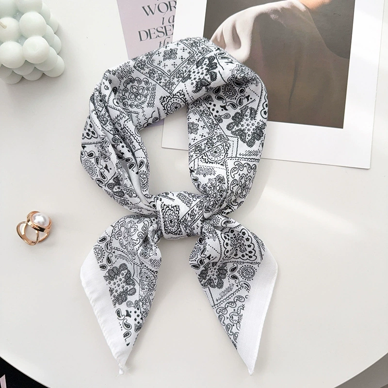 Black Paisley Square Scarf view 3