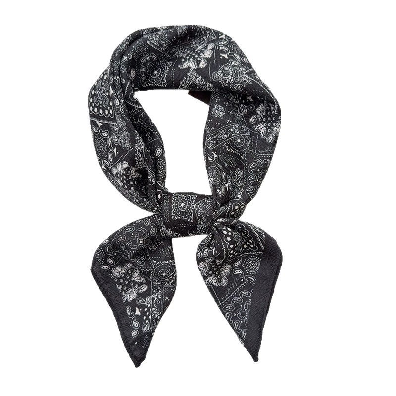 Black Paisley Square Scarf view 5