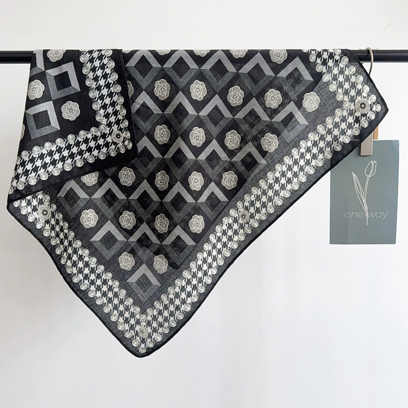Rose Checkerboard Square Scarf view 2