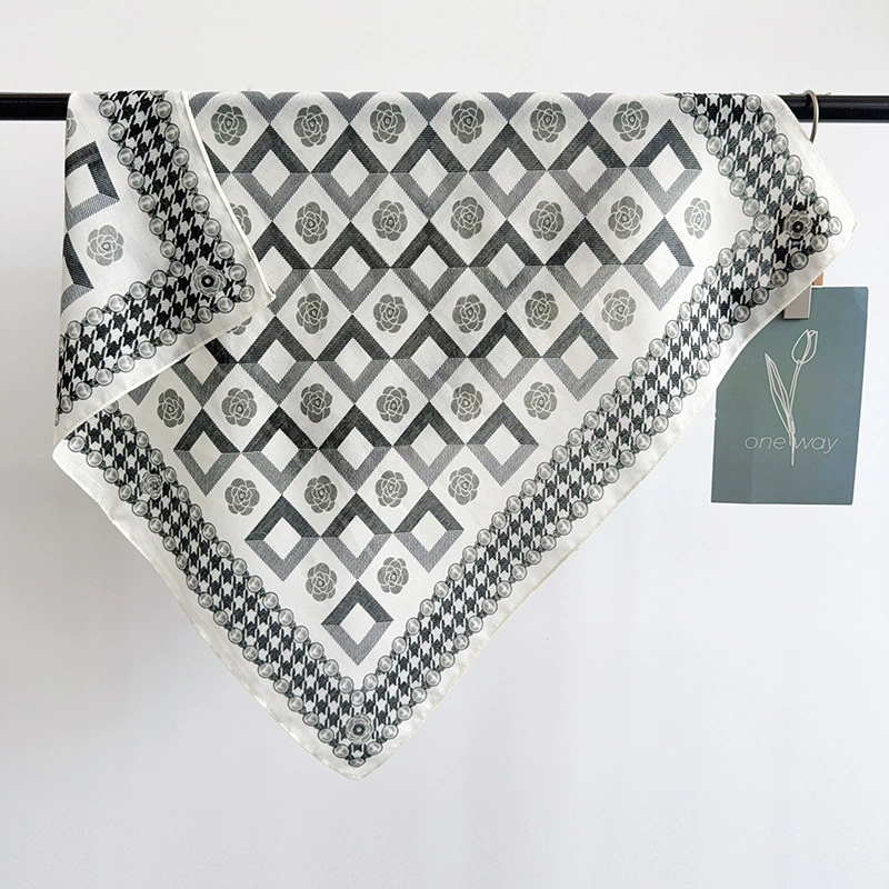 Rose Checkerboard Square Scarf view 3