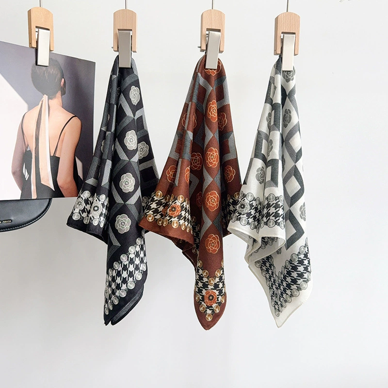 Rose Checkerboard Square Scarf view 4