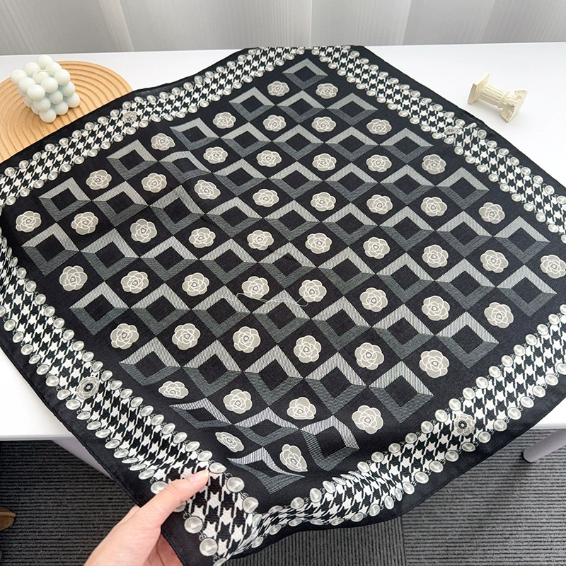 Rose Checkerboard Square Scarf view 7