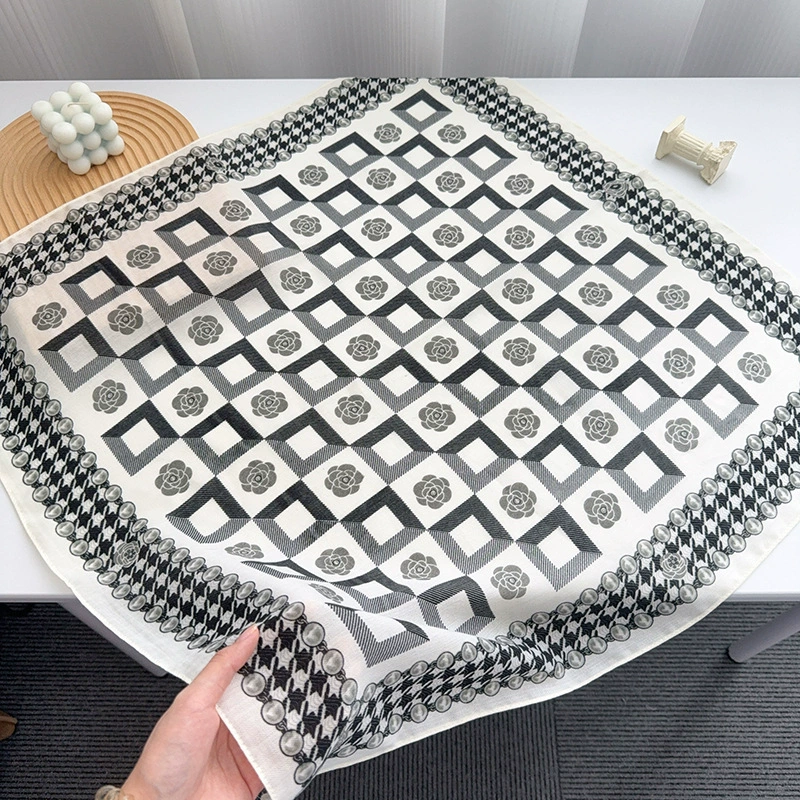 Rose Checkerboard Square Scarf view 8