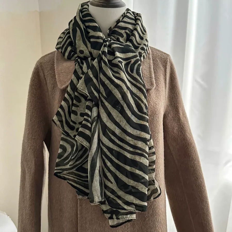 Zebra Print Square Scarf