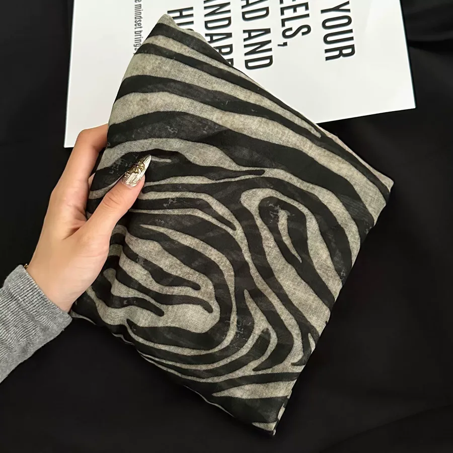 Zebra Print Square Scarf view 2