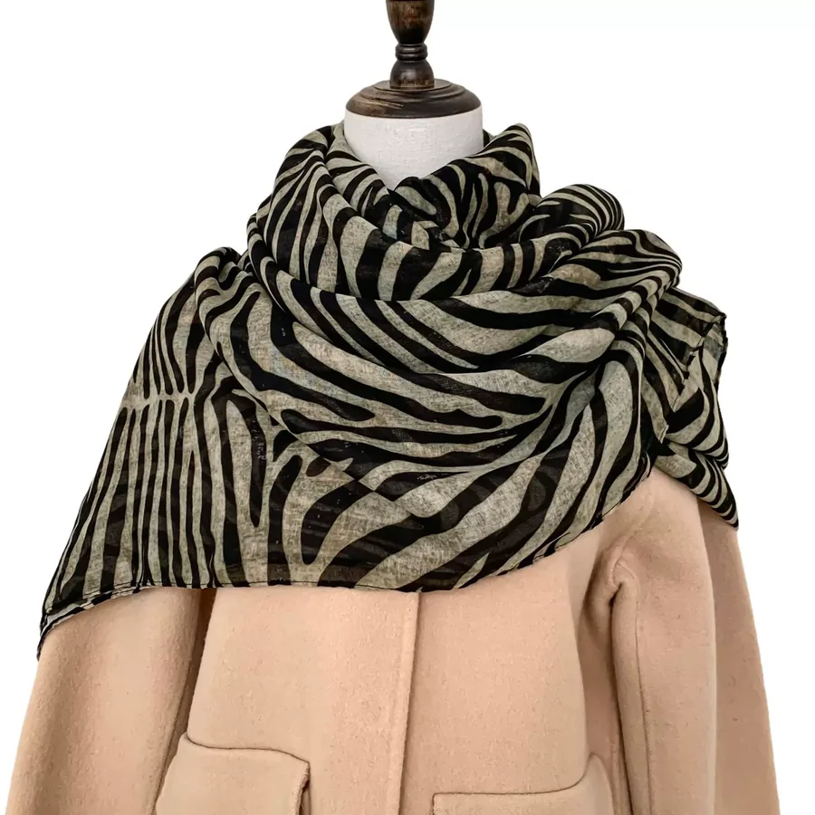 Zebra Print Square Scarf view 5