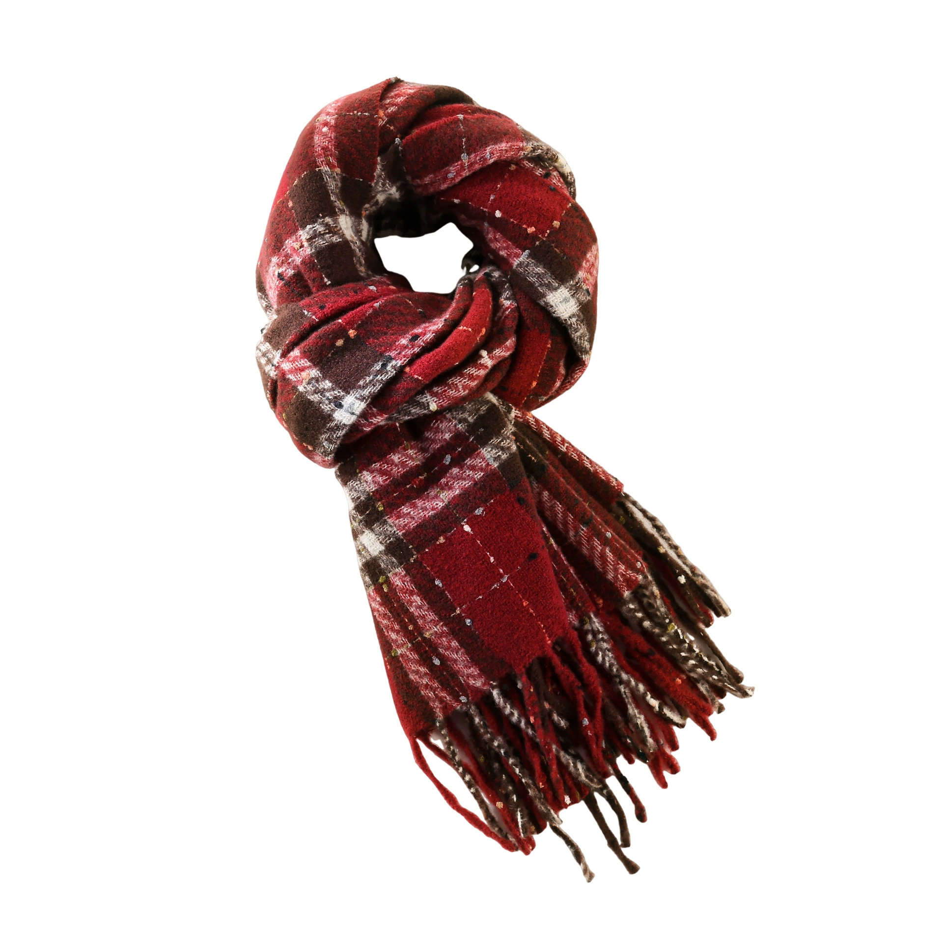 Purple Plaid Winter Scarf view 5