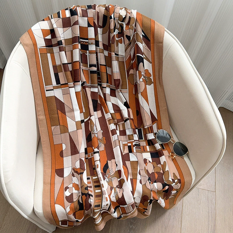 Cotton Linen Long Scarf view 2