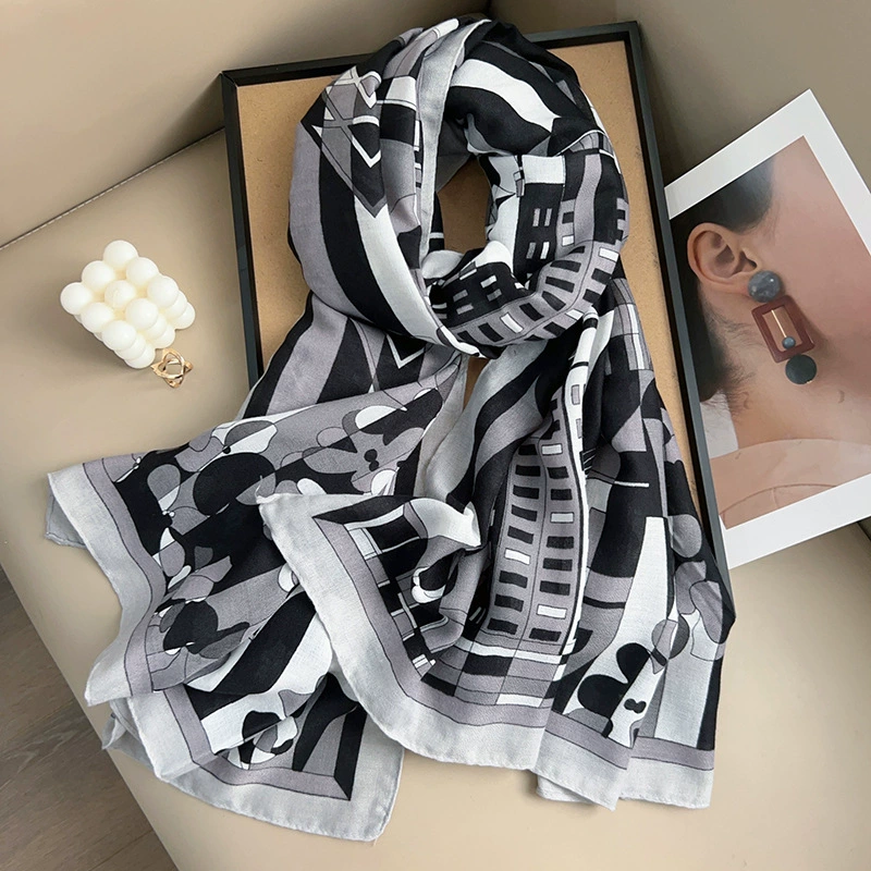 Cotton Linen Long Scarf view 4