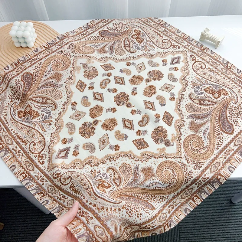 Paisley Silk-Look Square Scarf