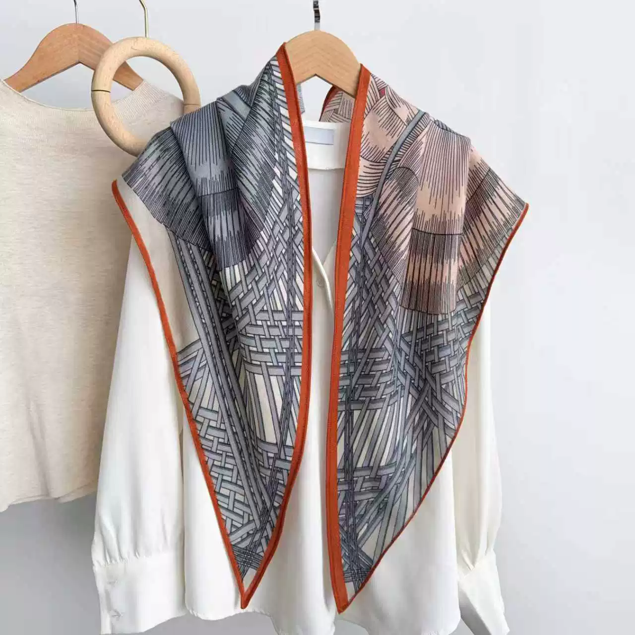 Herringbone Triangle Scarf view 6