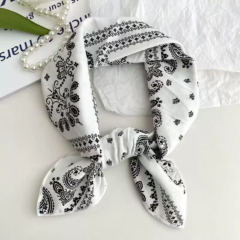 Cotton Linen Square Scarf view 7