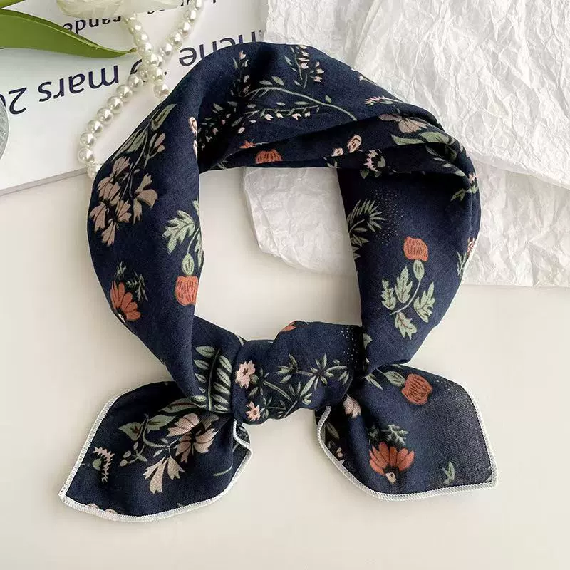 Cotton Linen Square Scarf view 8