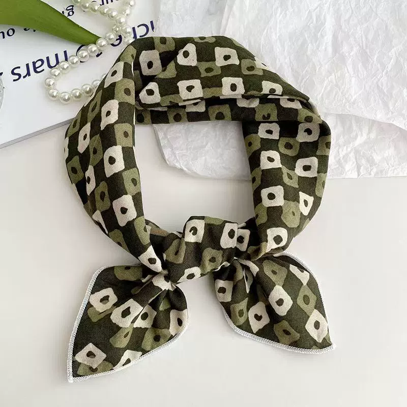Cotton Linen Square Scarf view 12