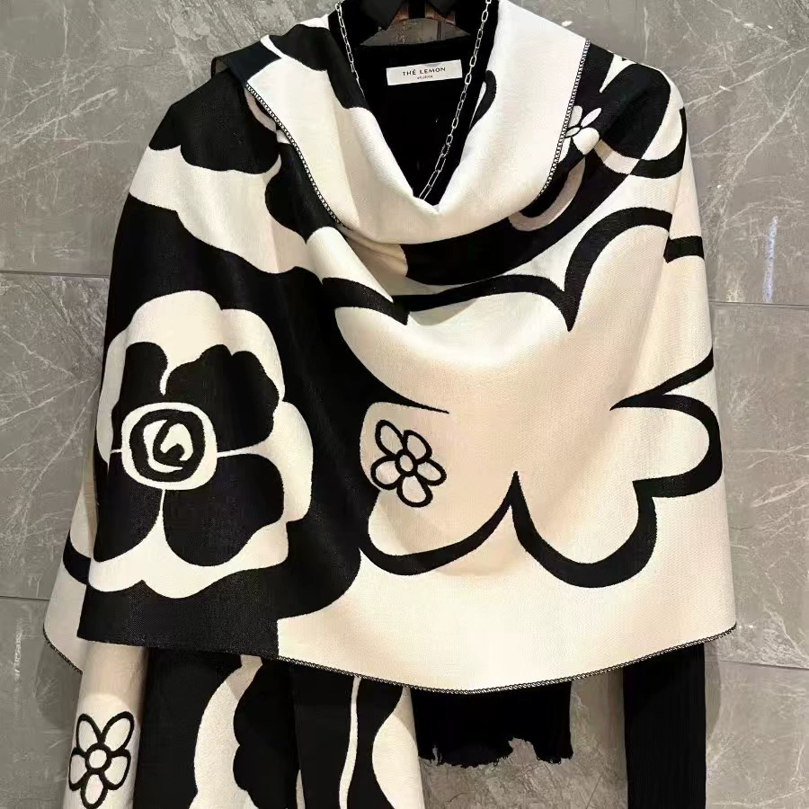 Landscape Jacquard Faux Cashmere Scarf view 3