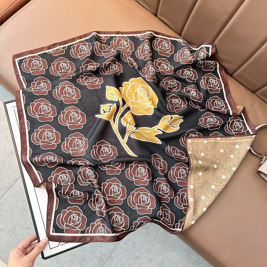 Double-Sided Print Square Scarf