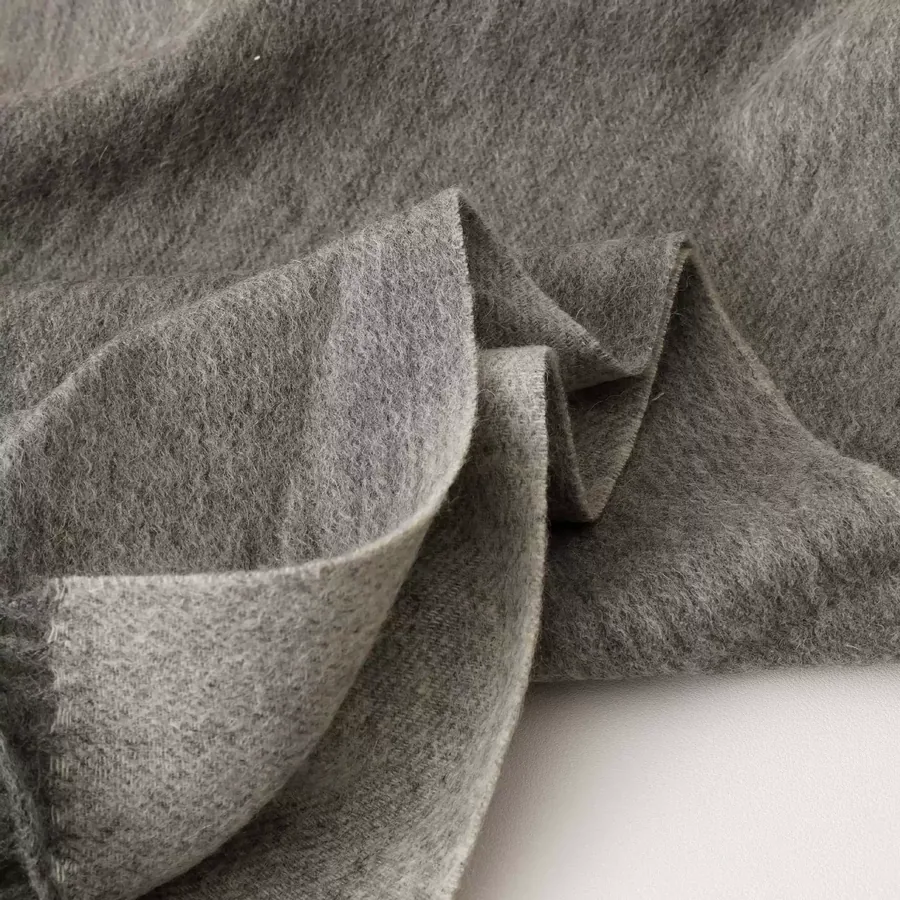 Solid Wool Fringe Scarf view 3