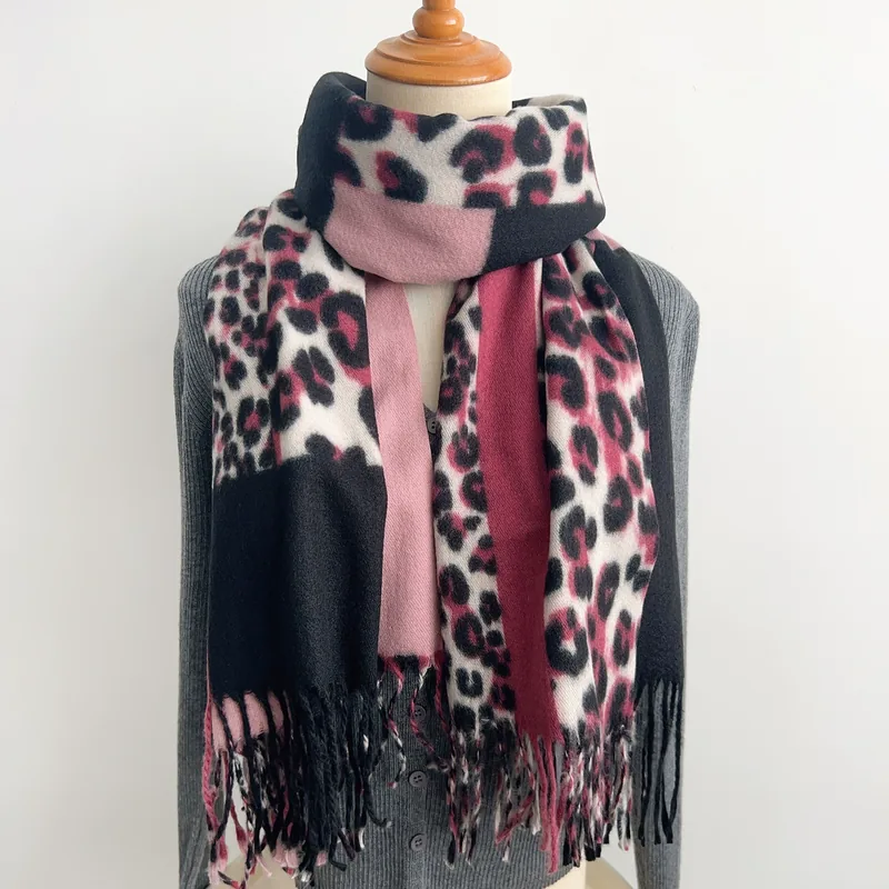 Leopard Print Winter Scarf