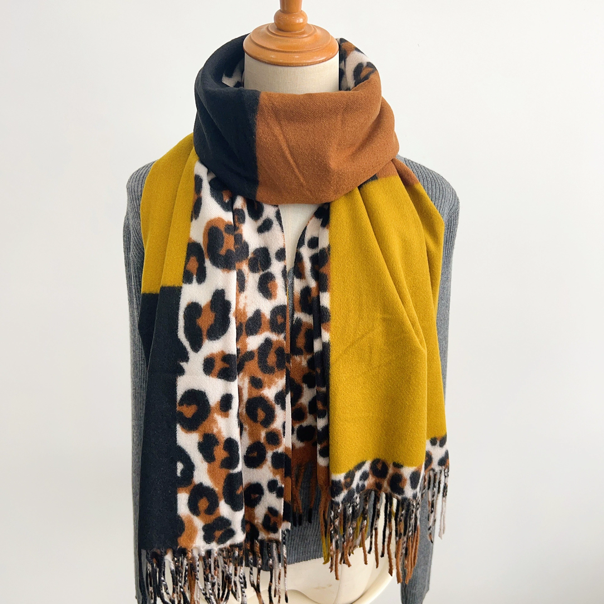 Leopard Print Winter Scarf view 4