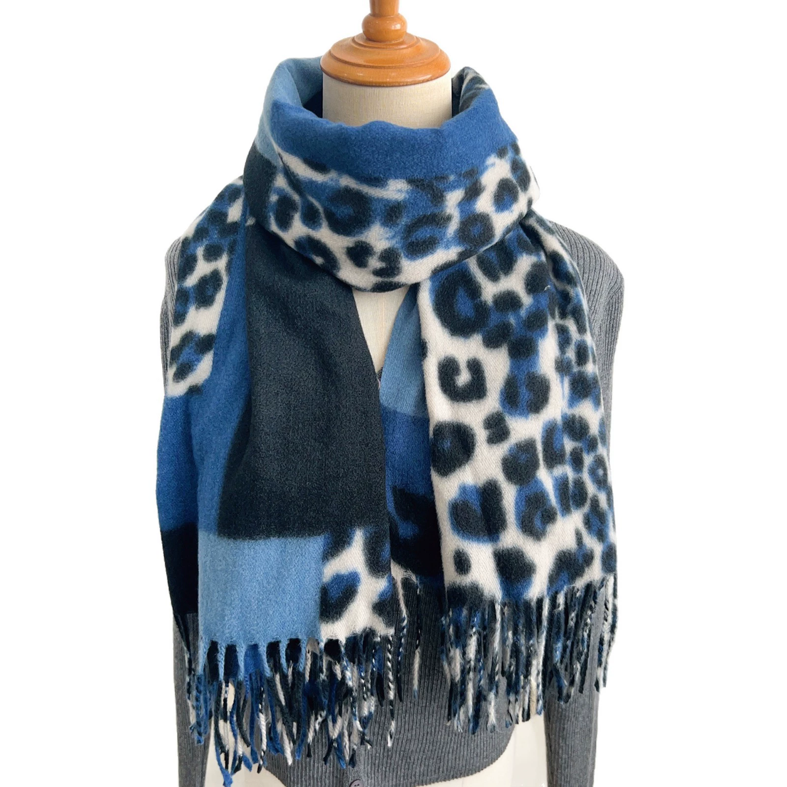 Leopard Print Winter Scarf view 5